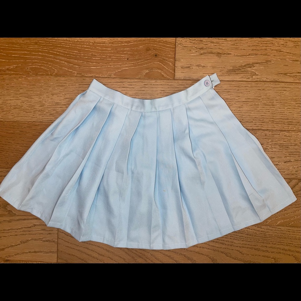 Pale Blue Pleated Skirt Size M